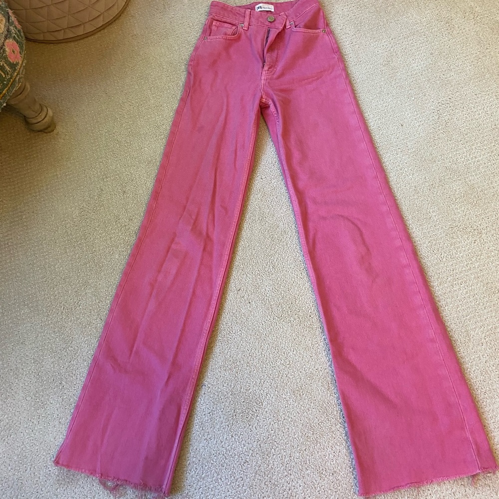 Zara hot pink jeans